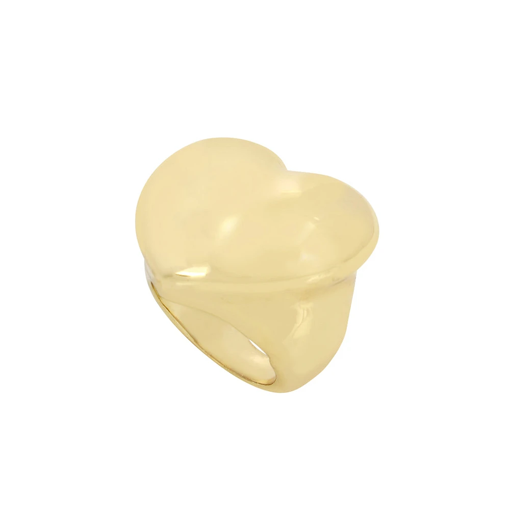 PUFF HEART RING GOLD