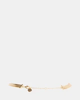 HERRINGBONE THICK CHAIN NECKLACE GOLD