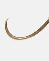 HERRINGBONE THICK CHAIN NECKLACE GOLD