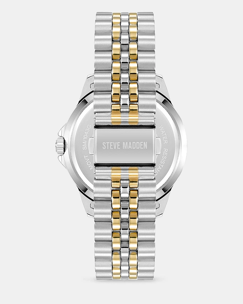 TWO TONE CLASSIC WATCH SILVER MULTI