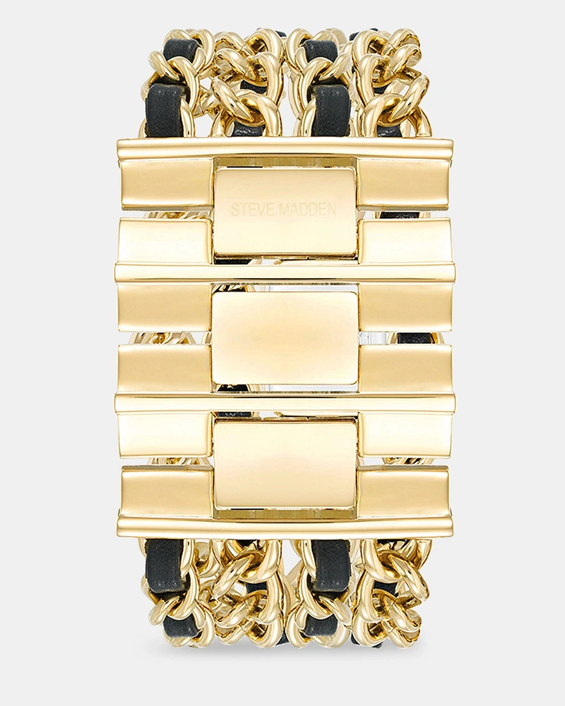CHAIN BRACELET WATCH GOLD MULTI
