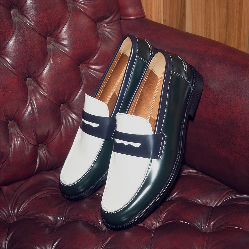 NATAN BLACK-WHITE LEATHER