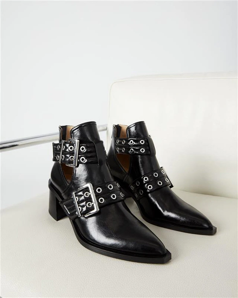GRAZIA BLACK LEATHER