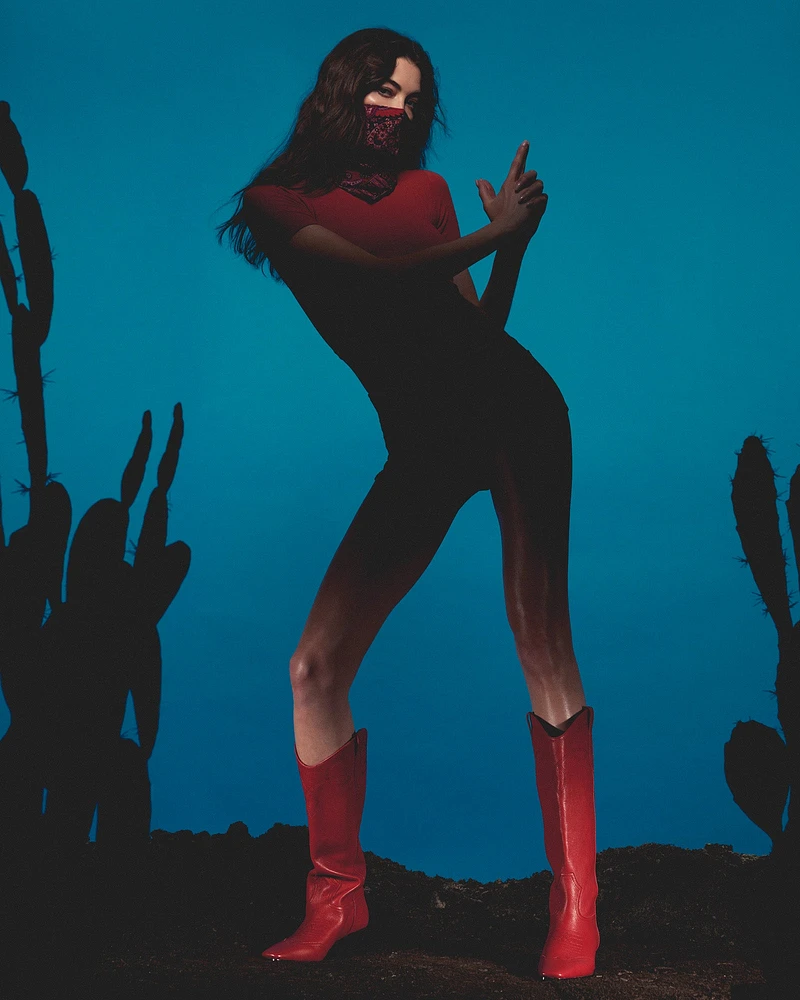 DOLLIE RED LEATHER