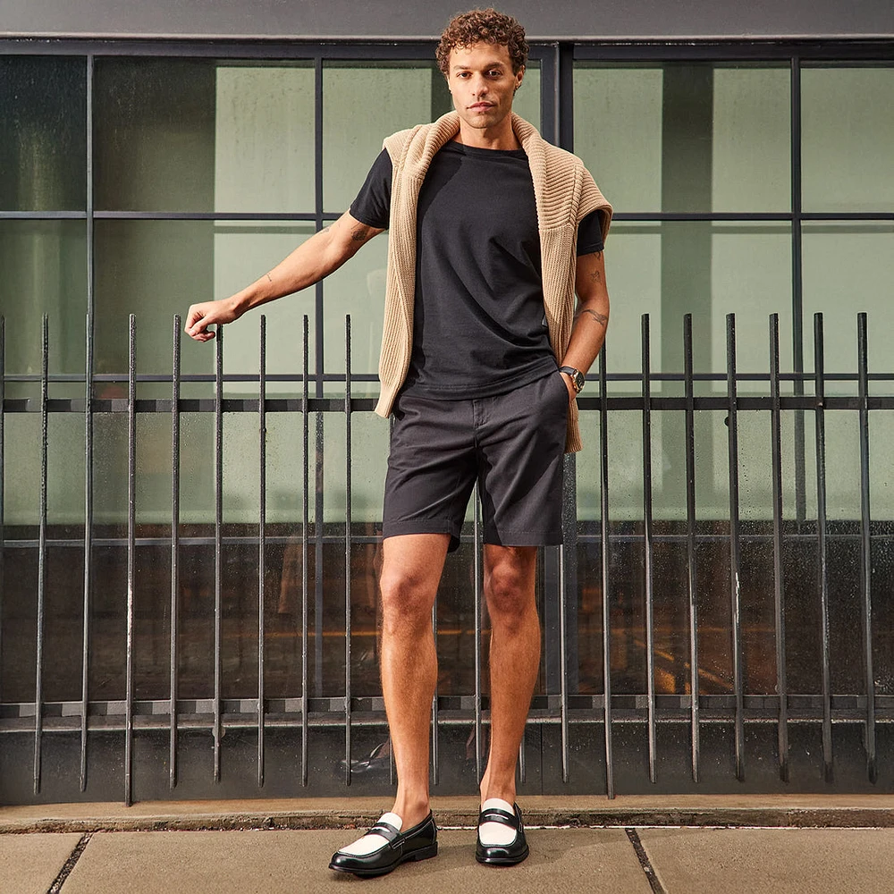 NATAN BLACK-WHITE LEATHER