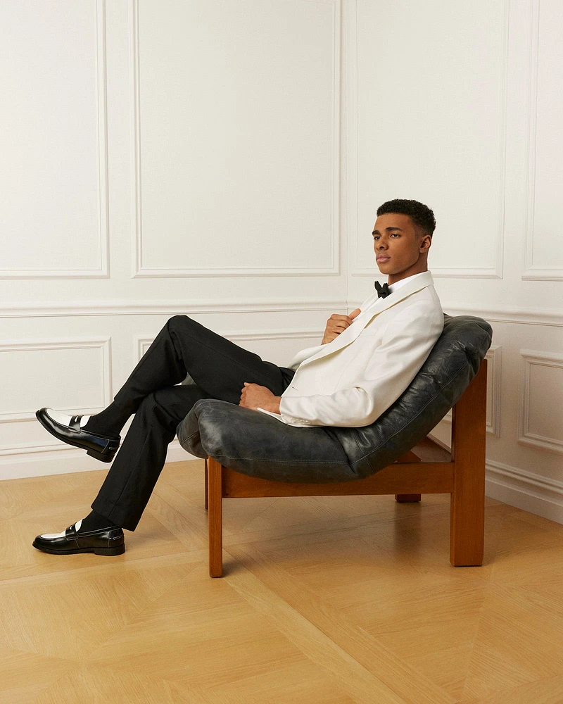 NATAN BLACK-WHITE LEATHER