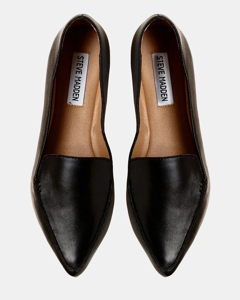 FEATHER BLACK LEATHER