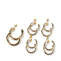 5 PIECE HOOP SET GOLD