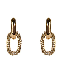 LINK PAVE EARRING GOLD