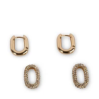 LINK PAVE EARRING GOLD