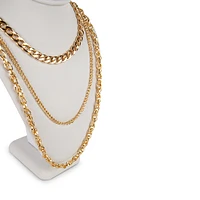 TRIPLE LAYER NECKLACE GOLD