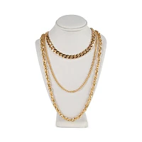 TRIPLE LAYER NECKLACE GOLD