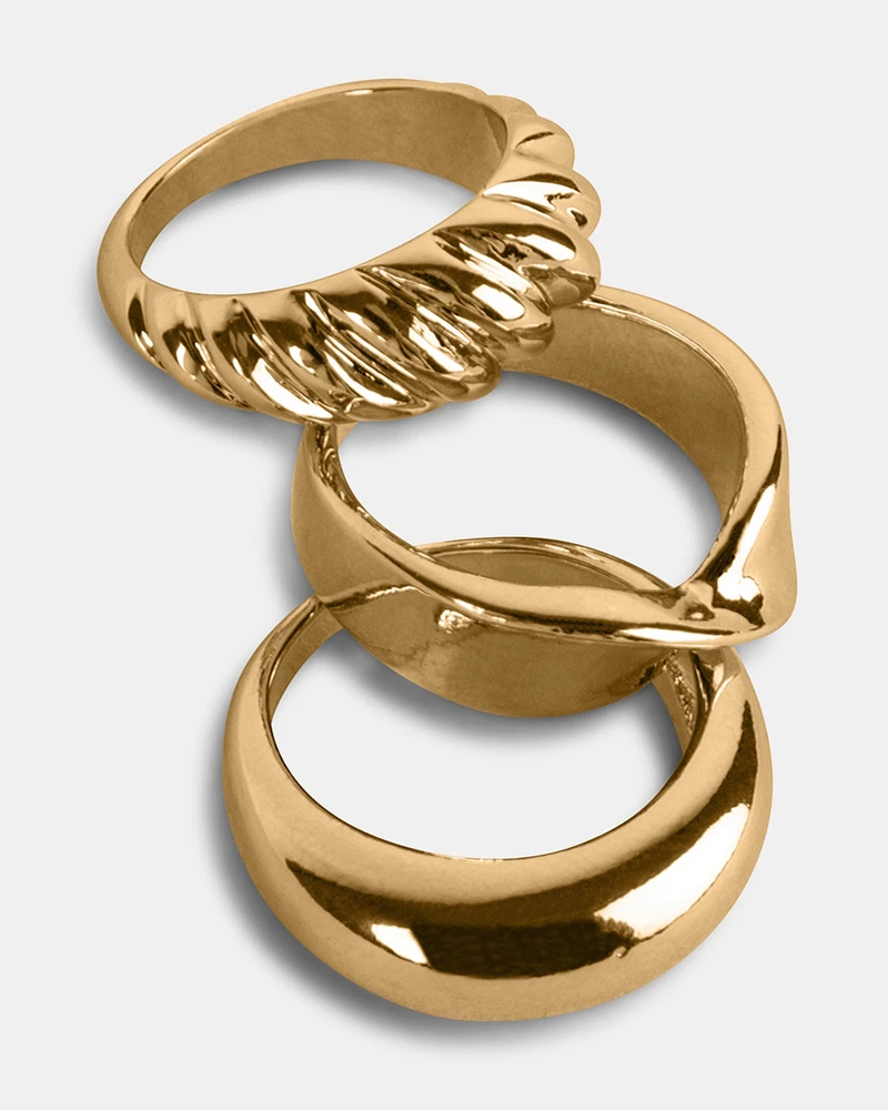 TRIPLE RING SET GOLD