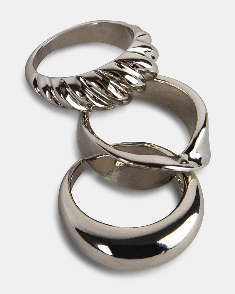 TRIPLE RING SET SILVER