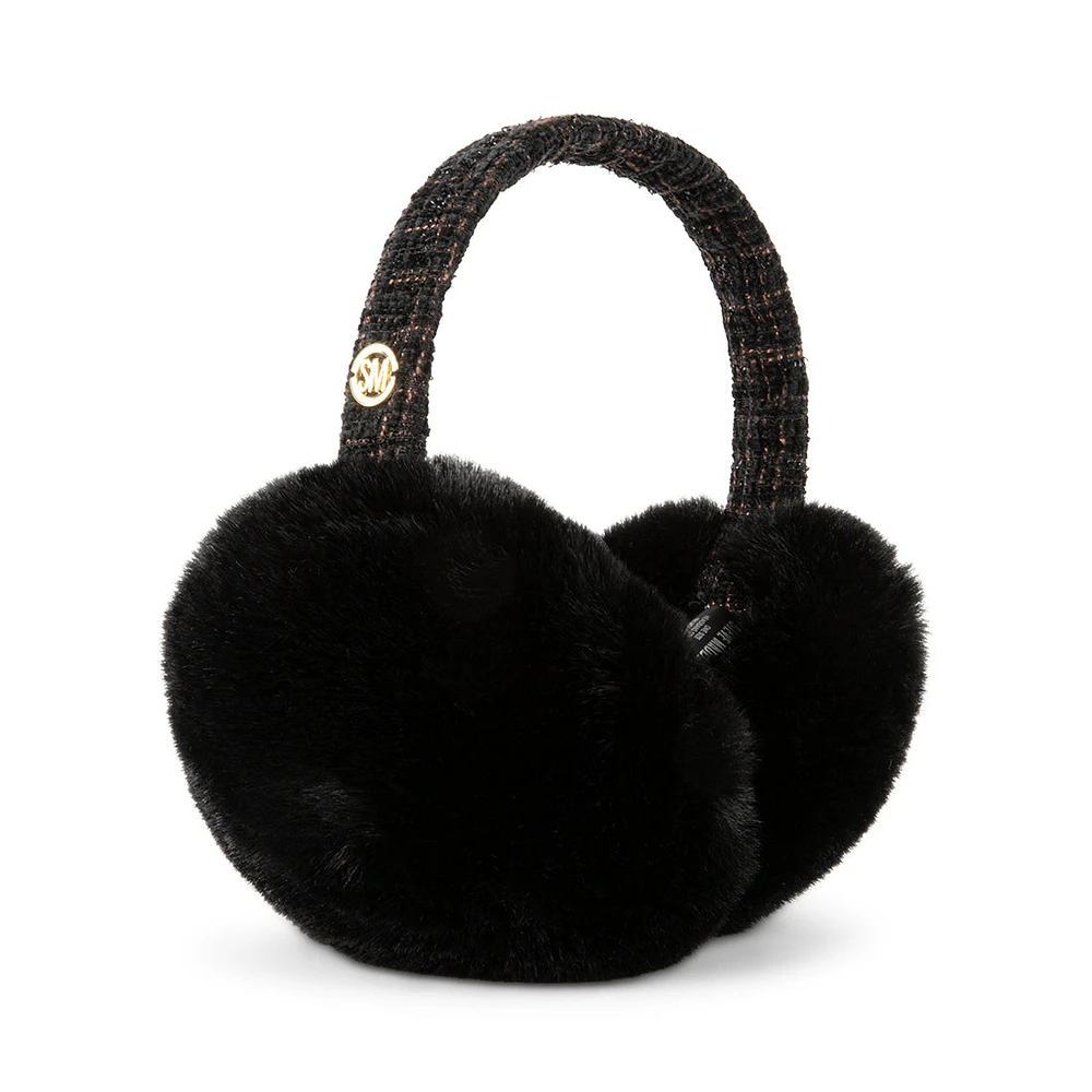 FAUX-FUR EARMUFF BLACK