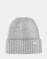 CRYSTAL WIDE CUFF BEANIE GREY