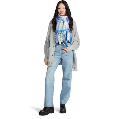 PLAID SCARF BLUE MULTI