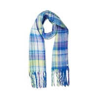 PLAID SCARF BLUE MULTI