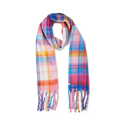 PLAID SCARF PINK MULTI