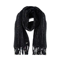 FRINGE SCARF BLACK