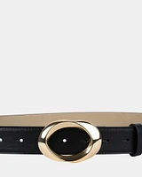 OVAL BUCKLE BELT BLACK MULTI