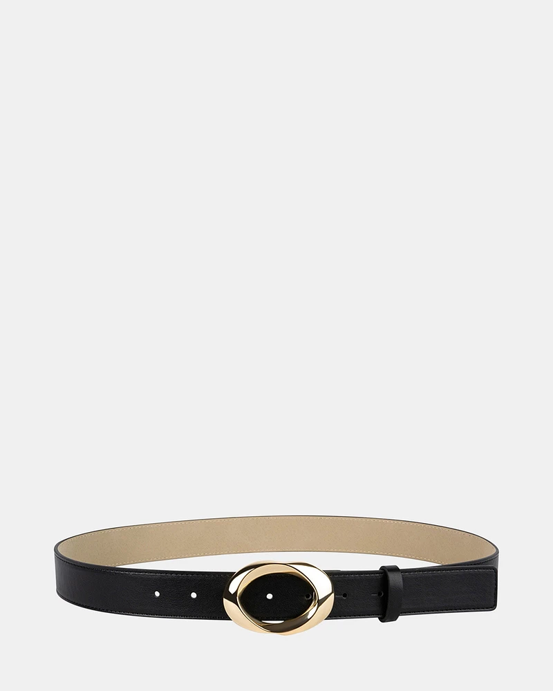 OVAL BUCKLE BELT BLACK MULTI