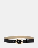 OVAL BUCKLE BELT BLACK MULTI