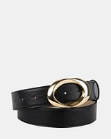 OVAL BUCKLE BELT BLACK MULTI