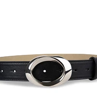 OVAL BUCKLE BELT BLACK