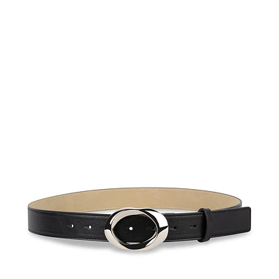 OVAL BUCKLE BELT BLACK