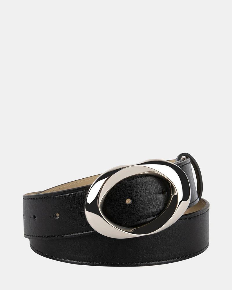 OVAL BUCKLE BELT BLACK