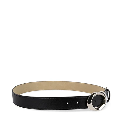 OVAL BUCKLE BELT BLACK