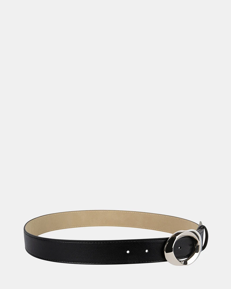 OVAL BUCKLE BELT BLACK