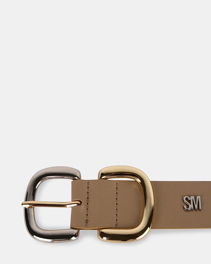 DOUBLE D-LINK BELT TAN