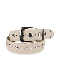 STUDDED BELT NATURAL