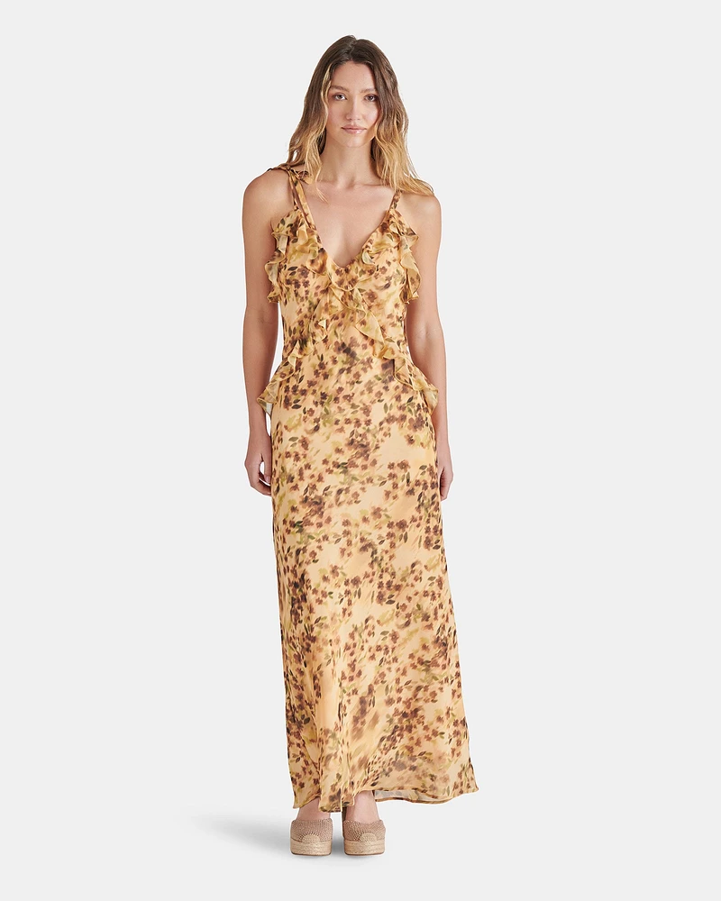 ADALINA DRESS FLORAL NATURAL MULTI