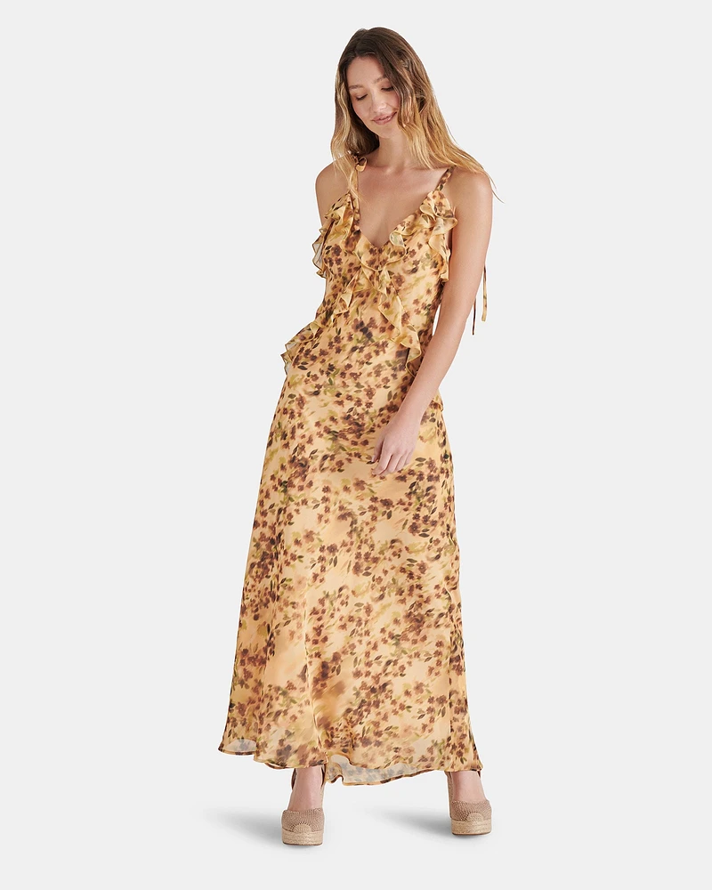 ADALINA DRESS FLORAL NATURAL MULTI