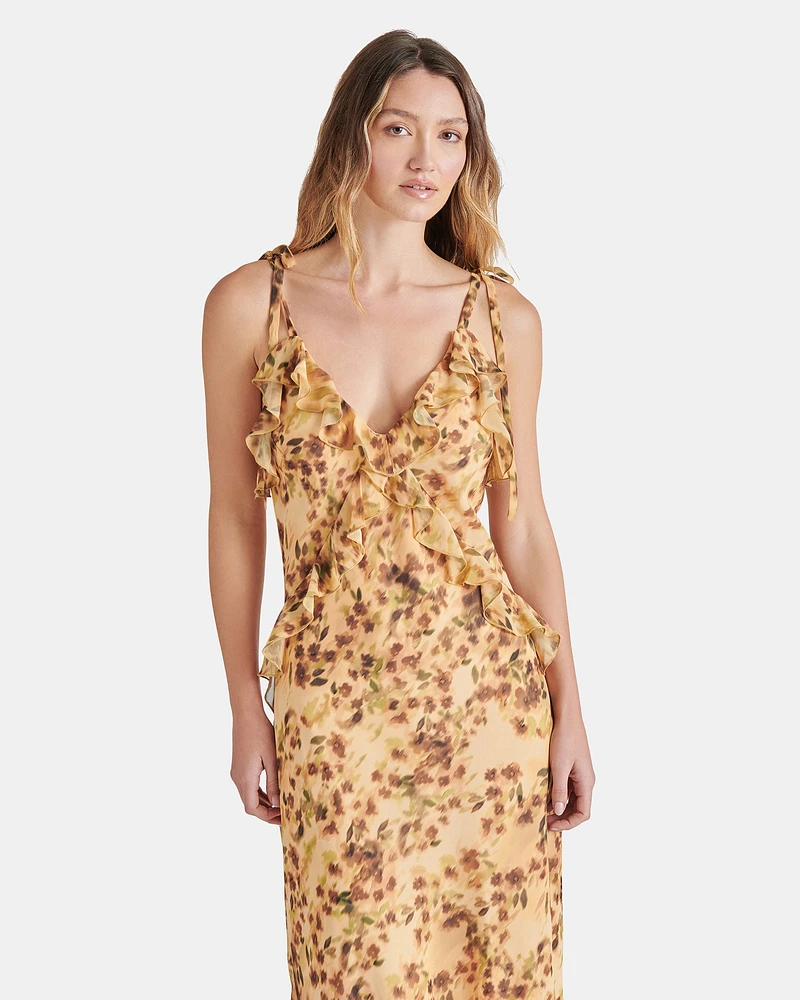ADALINA DRESS FLORAL NATURAL MULTI