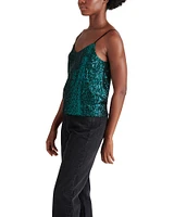 HIDE AND SEQUIN TOP TEAL