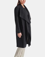 DRAPE FRONT SLUB KNIT JACKET