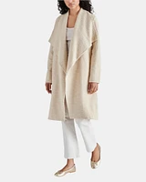 DRAPE FRONT SLUB KNIT JACKET IVORY