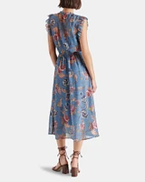 ALLEGRA DRESS BLUE MULTI