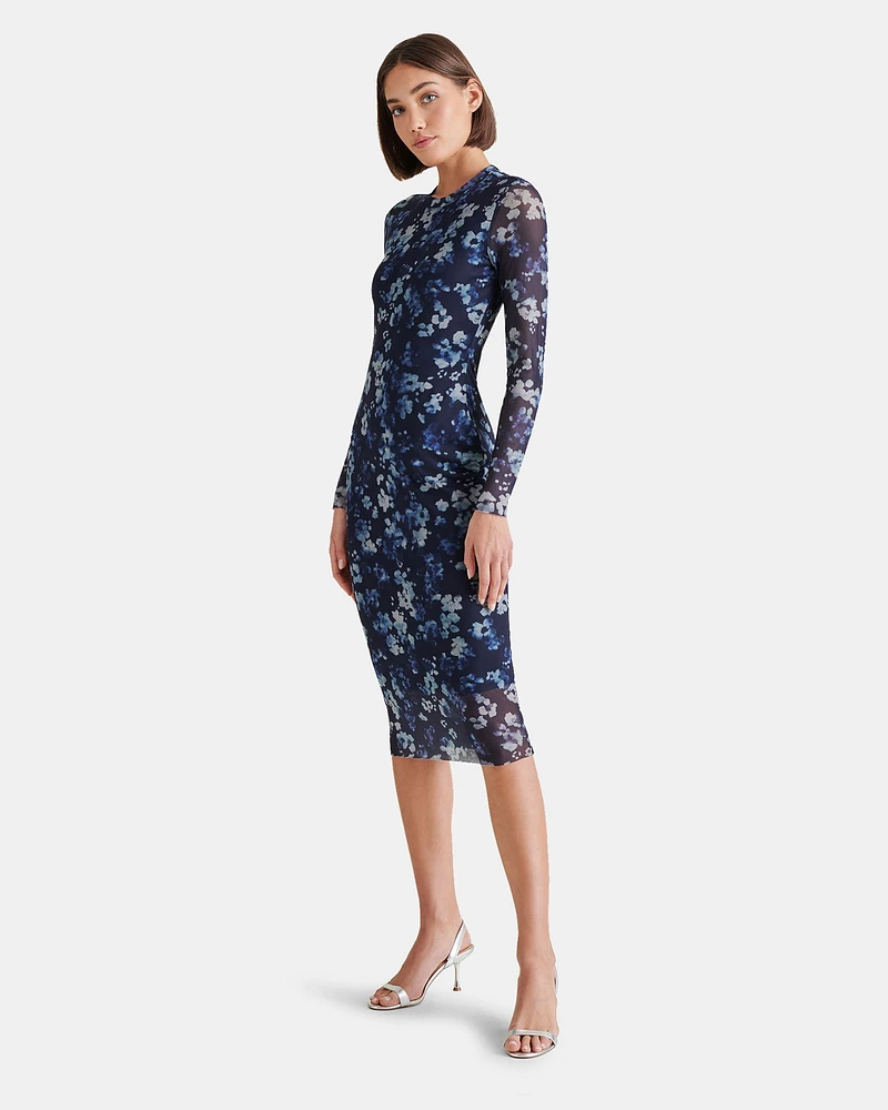 HAILEE DRESS FLORAL INDIGO