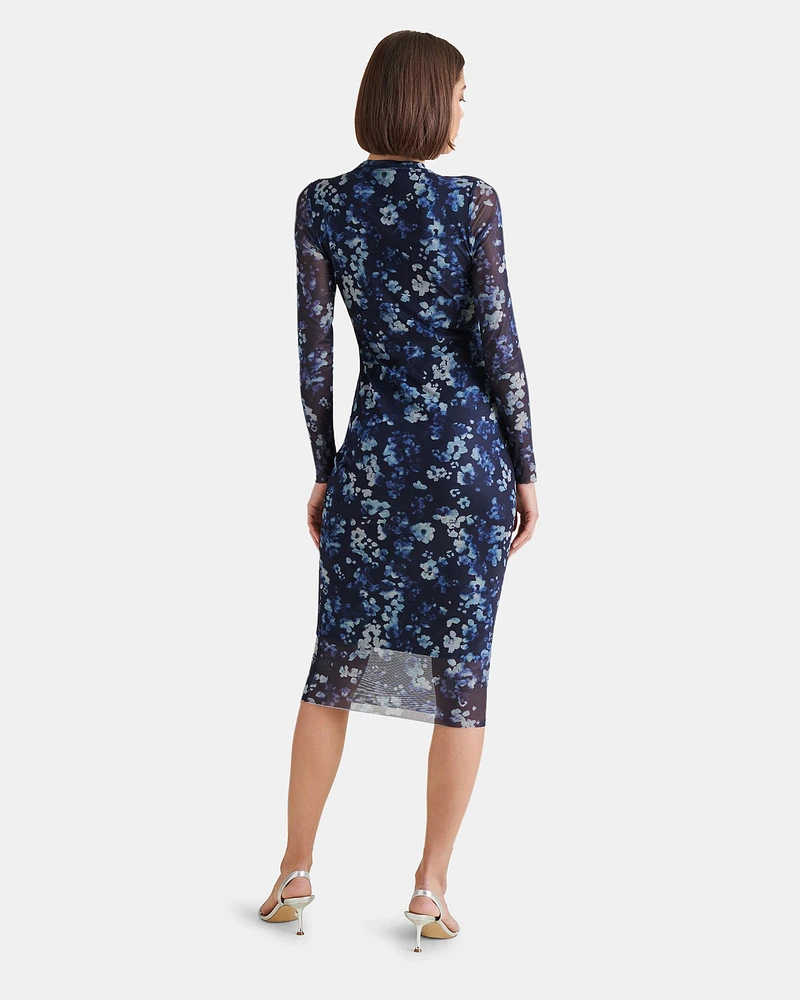 HAILEE DRESS FLORAL INDIGO