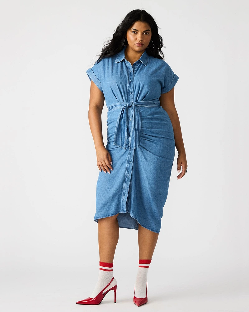 TORI DRESS DENIM LIGHT BLUE