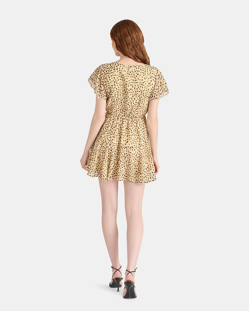 KIRSTY DRESS CHEETAH TAN MULTI