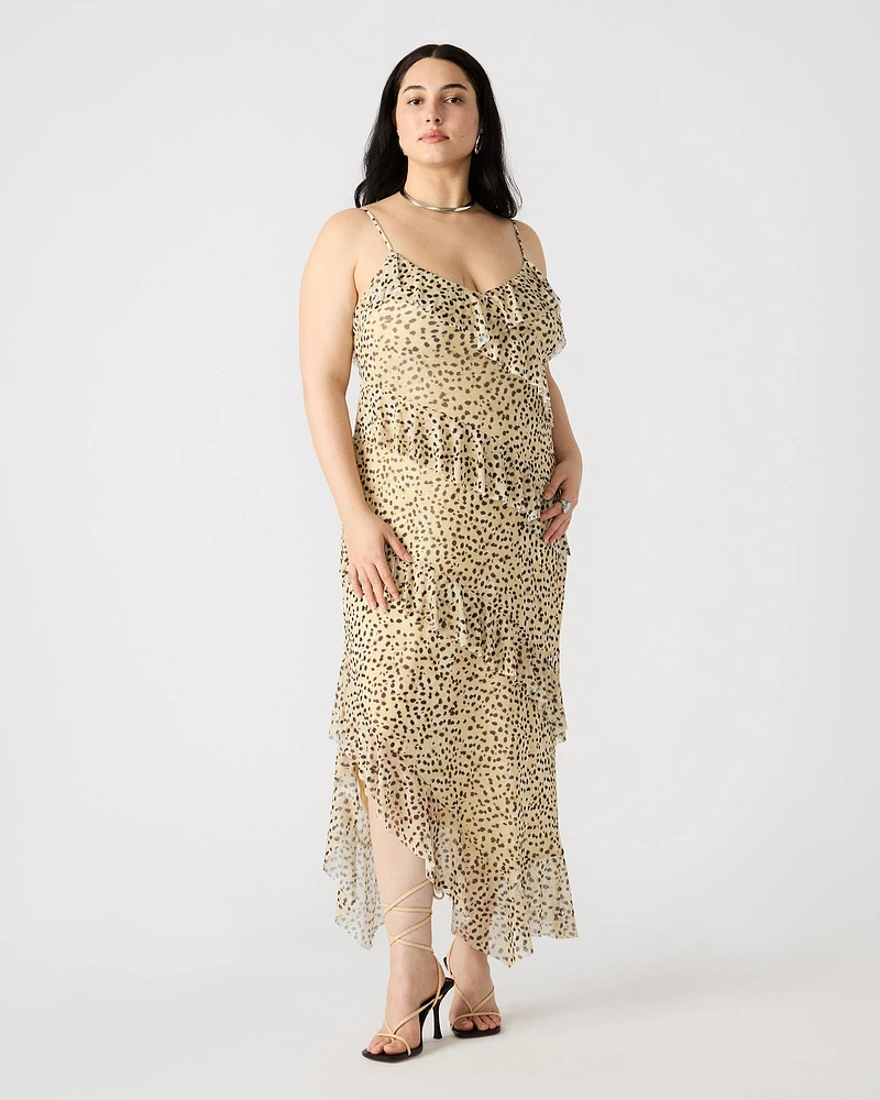 AIDA DRESS LEOPARD TAN MULTI