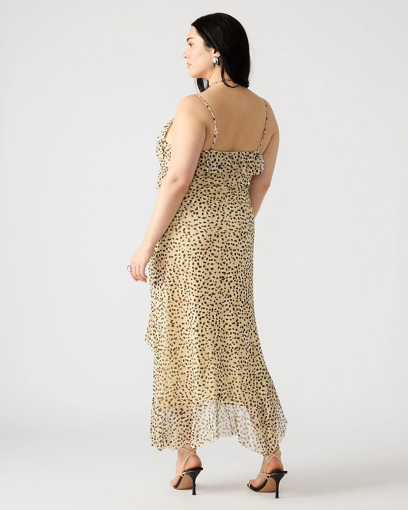 AIDA DRESS LEOPARD TAN MULTI