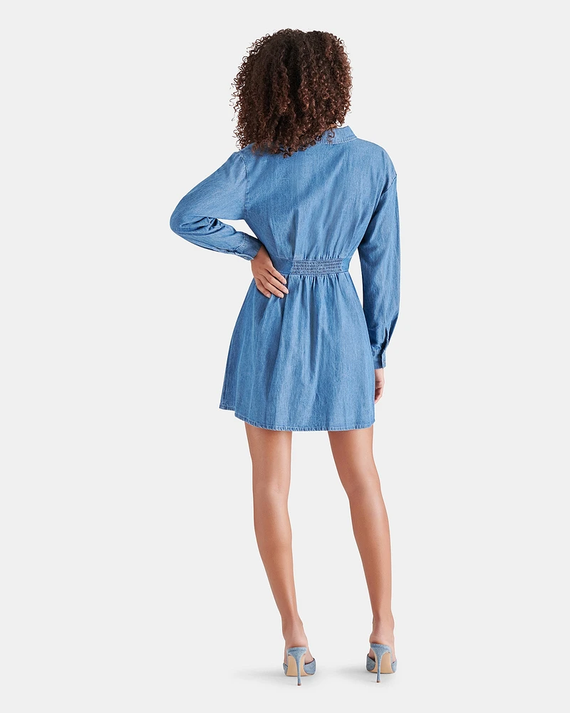 ARIA DRESS DENIM LIGHT BLUE