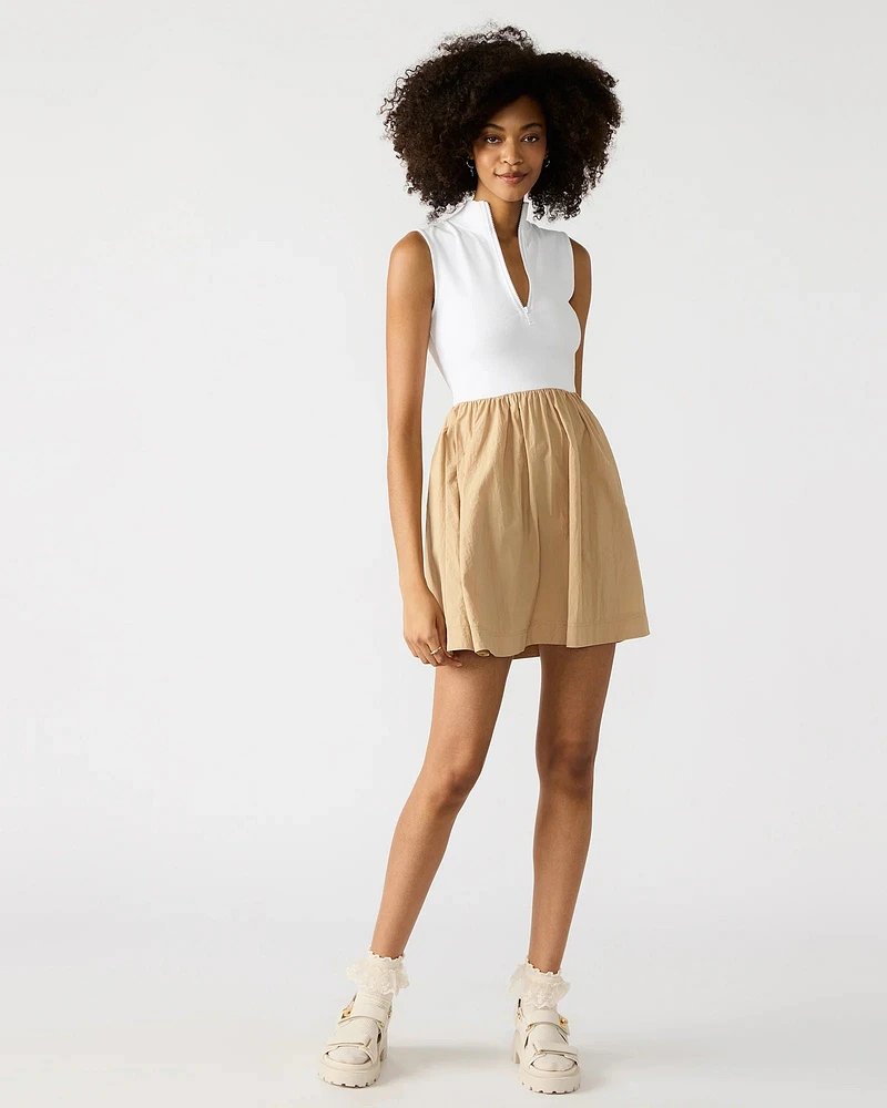 LYON DRESS TAUPE MULTI